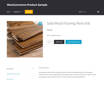 WooCommerce Product Sample simple product example