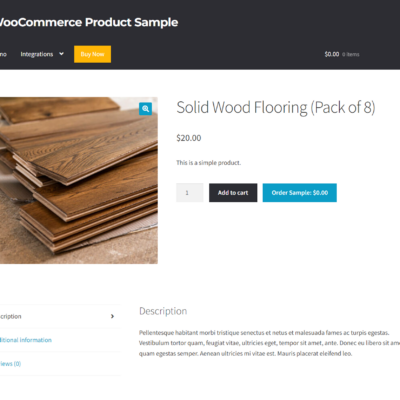 WooCommerce Product Sample simple product example