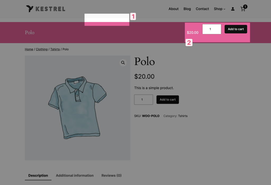 WooCommerce sticky add to cart: unstyled sticky header