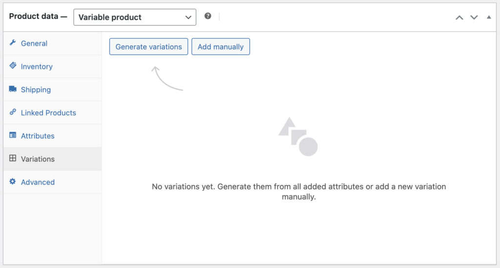 share woocommerce variation generate variations