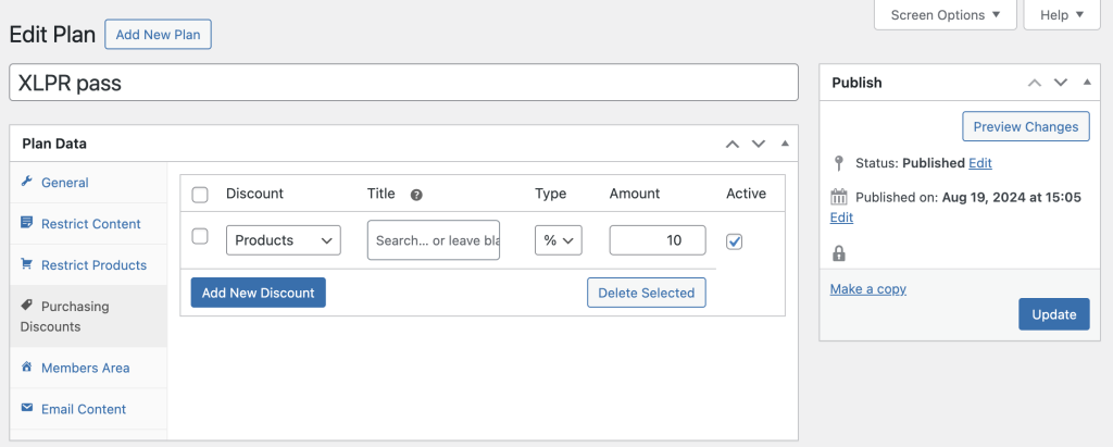 WooCommerce membership program: create a member discount