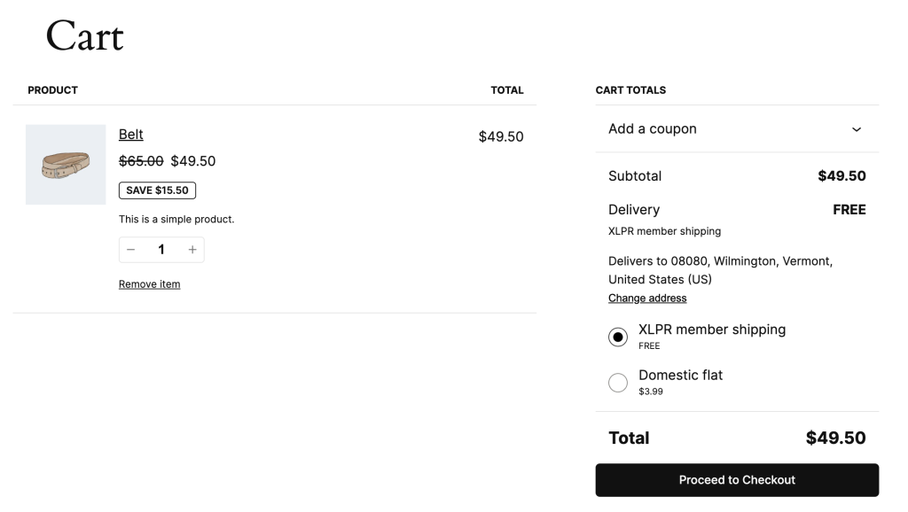 WooCommerce membership program: member gets free shipping automatically