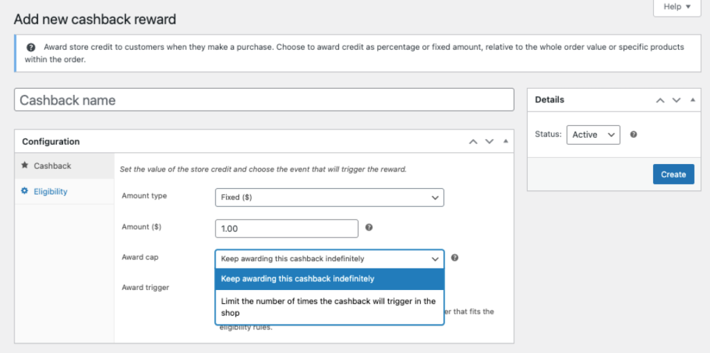 WooCommerce Cashback Rewards with Account Funds - Kestrel