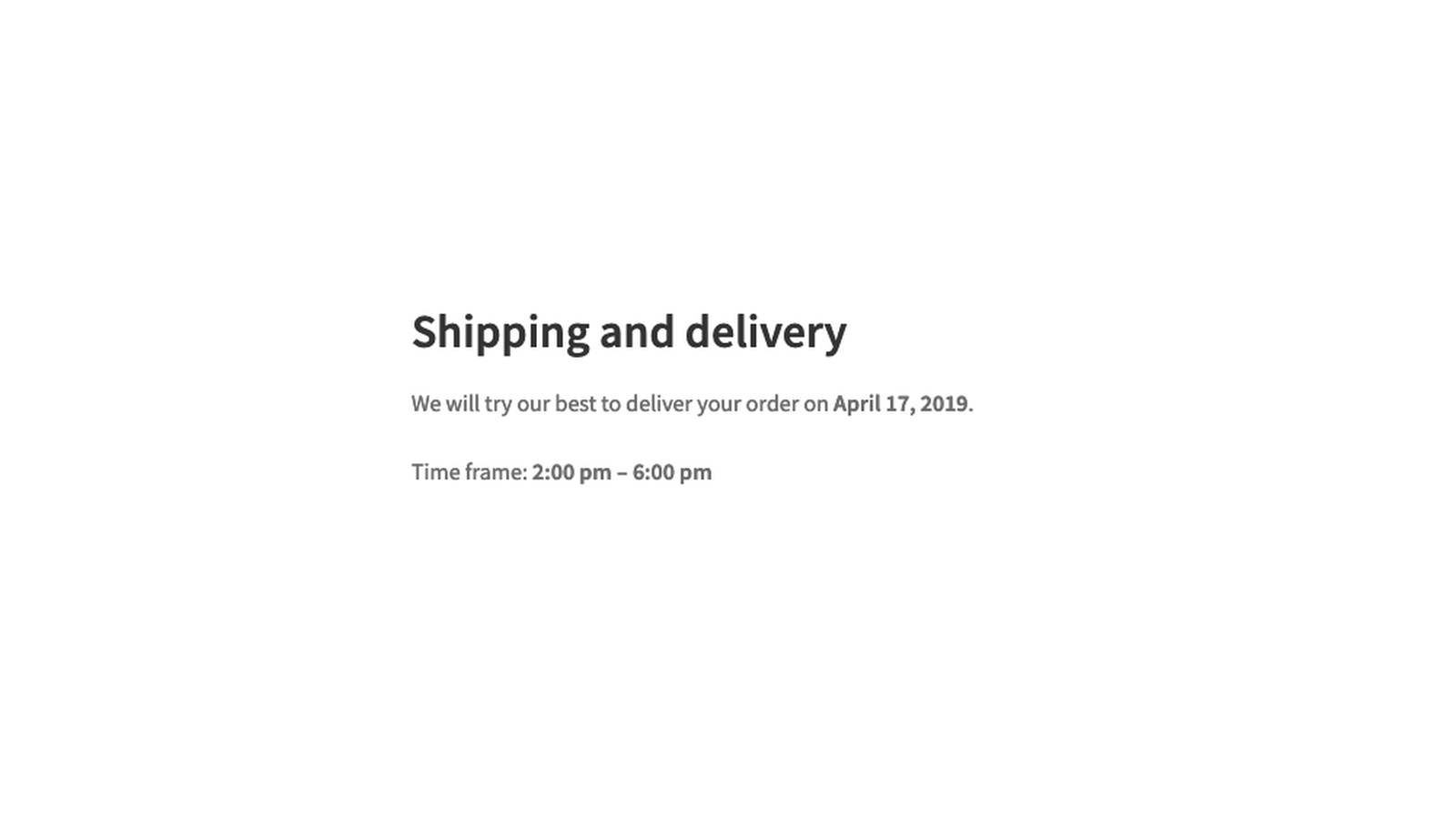 Order Delivery: Customers change delivery preferences (my Account » Subscriptions › view a subscription)
