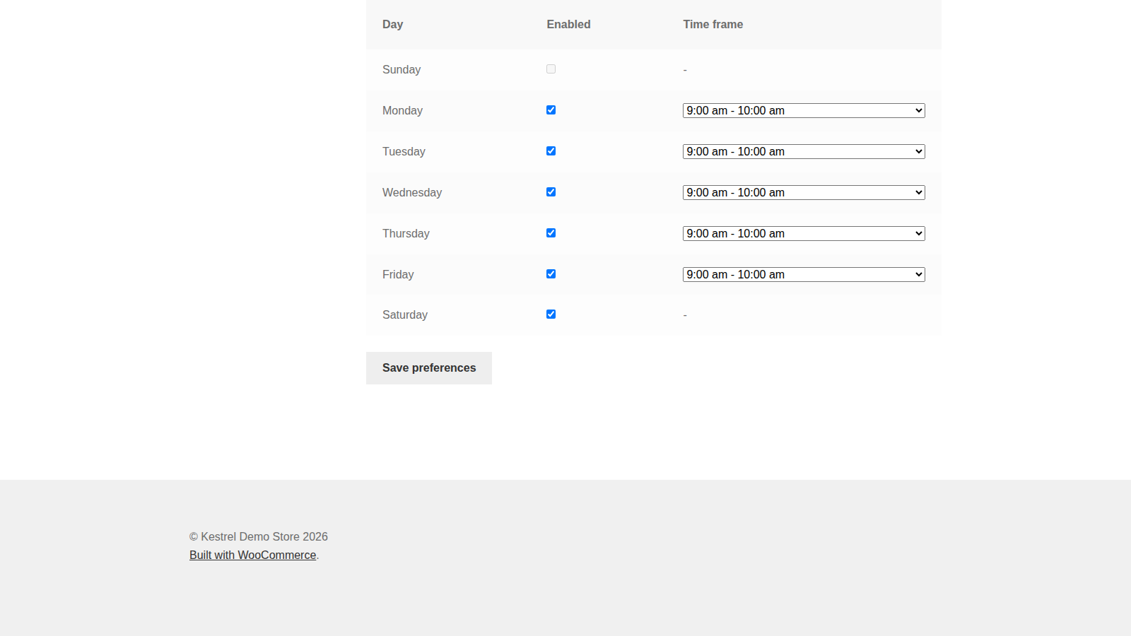 Order Delivery: Customers change delivery preferences (the page Change delivery opens)