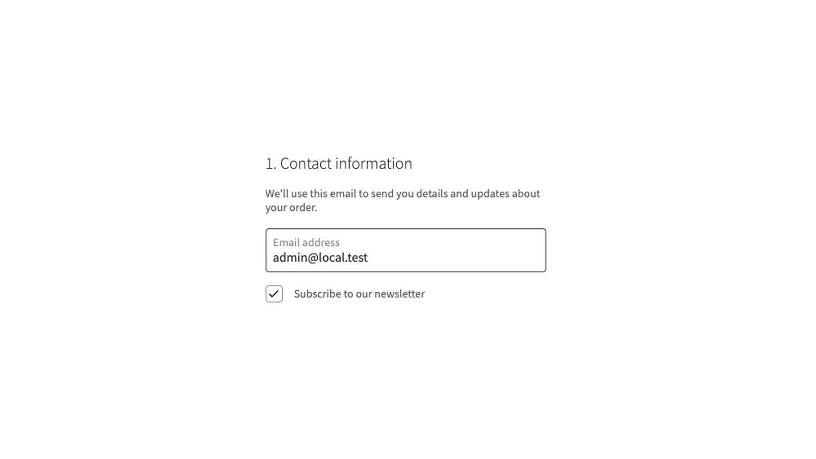 Subscribe to Newsletter: overview (storefront checkout page using the checkout block)